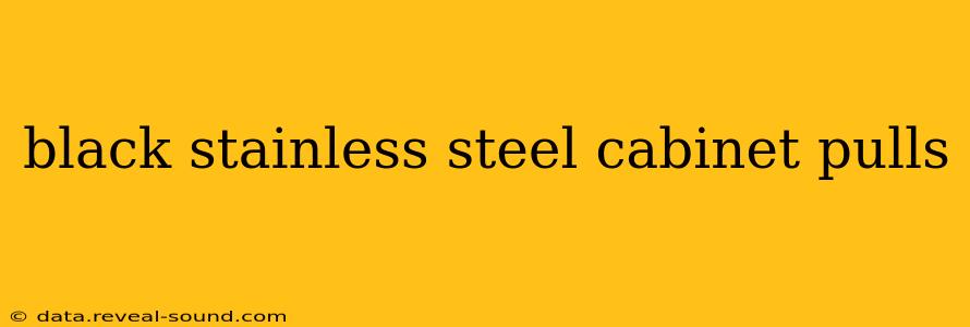 black stainless steel cabinet pulls