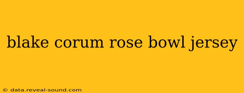 blake corum rose bowl jersey
