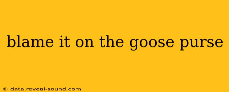 blame it on the goose purse