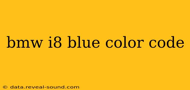 bmw i8 blue color code
