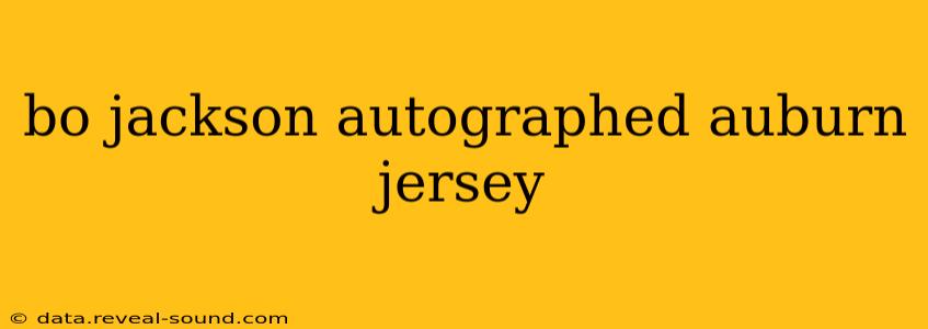 bo jackson autographed auburn jersey