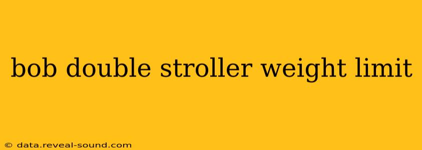 bob double stroller weight limit