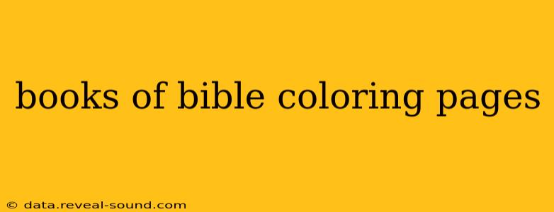 books of bible coloring pages