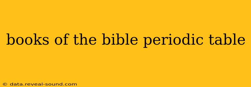 books of the bible periodic table