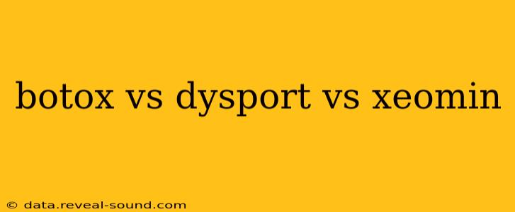 botox vs dysport vs xeomin