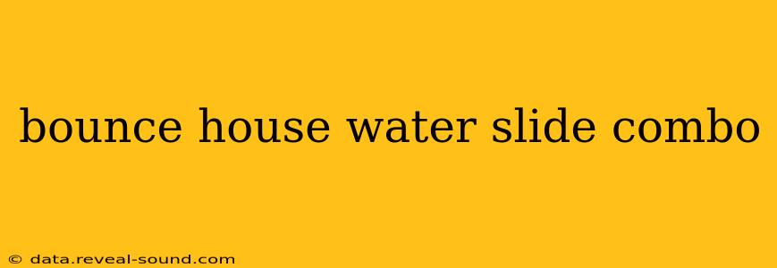 bounce house water slide combo