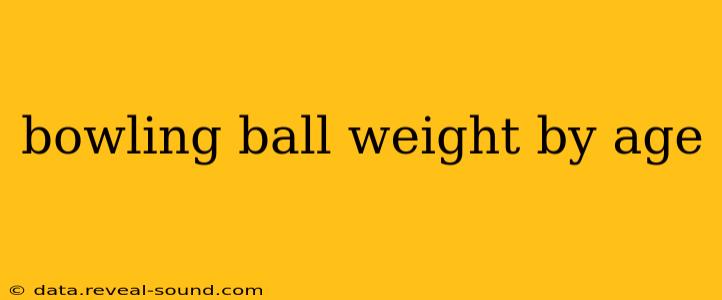 bowling ball weight by age