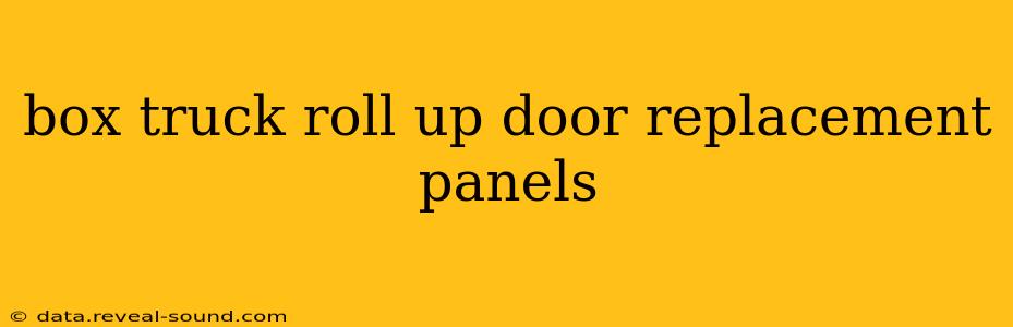 box truck roll up door replacement panels