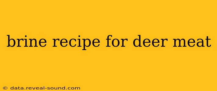 brine recipe for deer meat