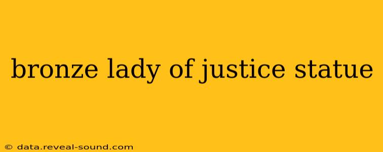bronze lady of justice statue