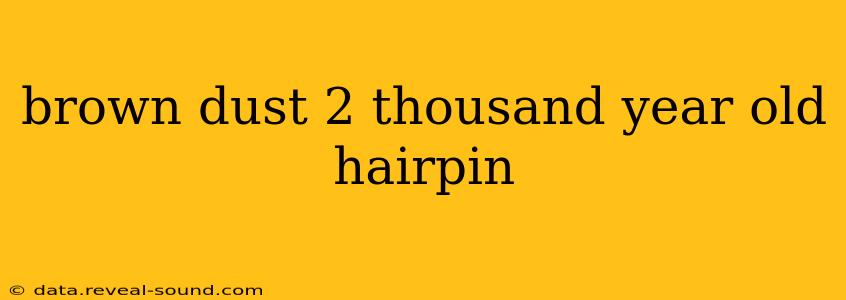 brown dust 2 thousand year old hairpin