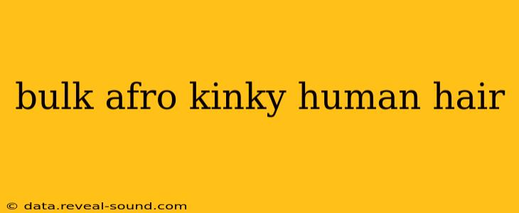 bulk afro kinky human hair