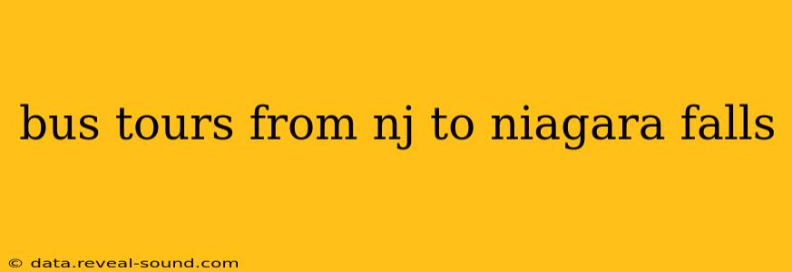 bus tours from nj to niagara falls