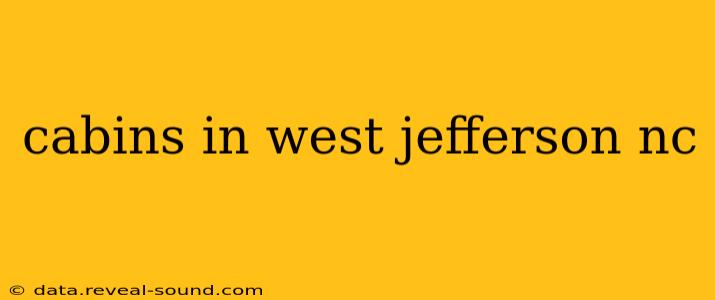 cabins in west jefferson nc