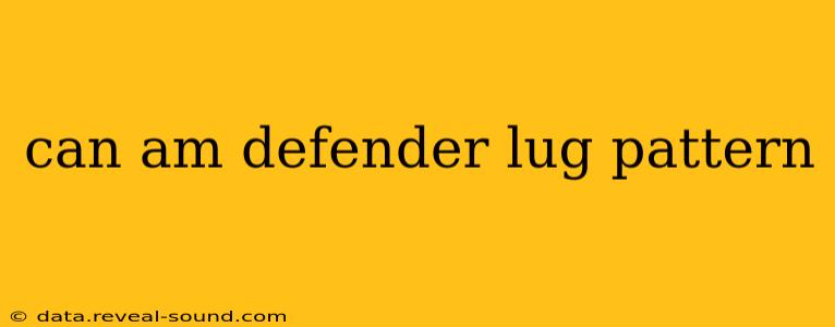 can am defender lug pattern