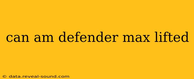 can am defender max lifted
