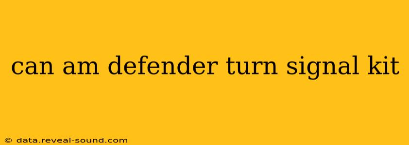 can am defender turn signal kit