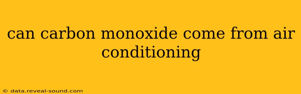 can carbon monoxide come from air conditioning