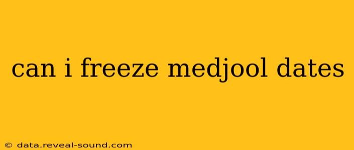 can i freeze medjool dates