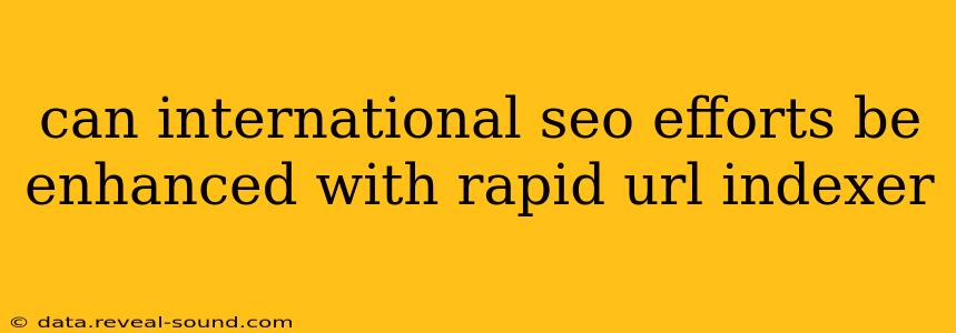 can international seo efforts be enhanced with rapid url indexer