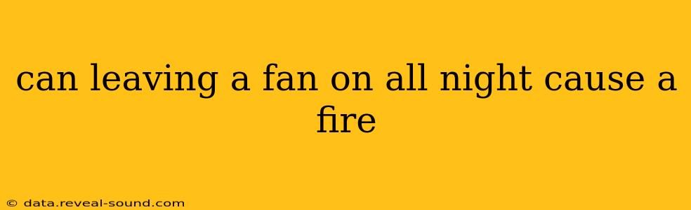 can leaving a fan on all night cause a fire