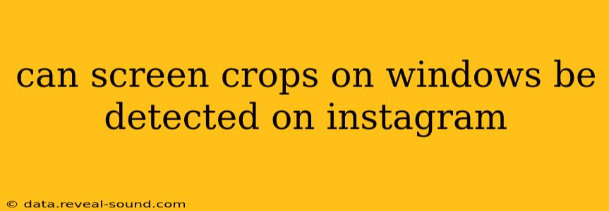 can screen crops on windows be detected on instagram