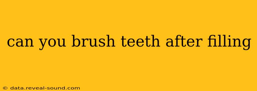 can you brush teeth after filling