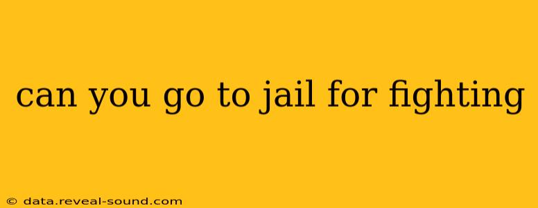 can you go to jail for fighting