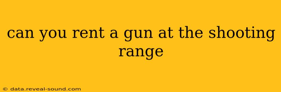 can you rent a gun at the shooting range