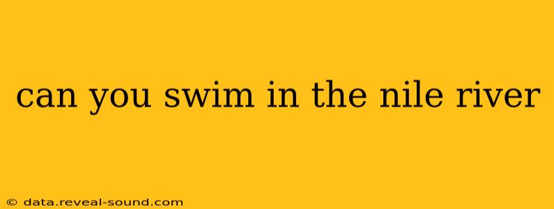 can you swim in the nile river