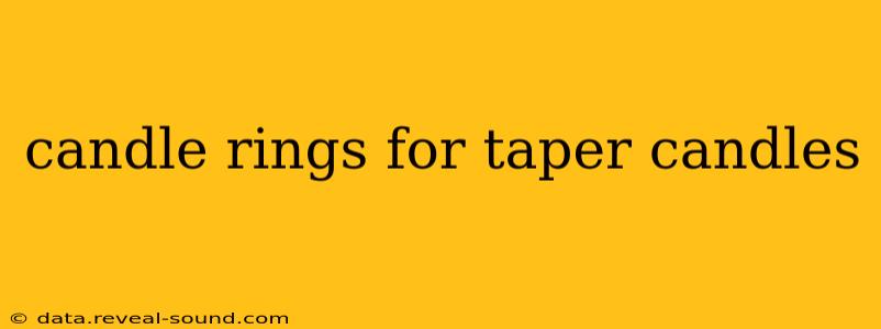 candle rings for taper candles