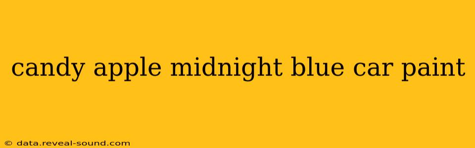 candy apple midnight blue car paint
