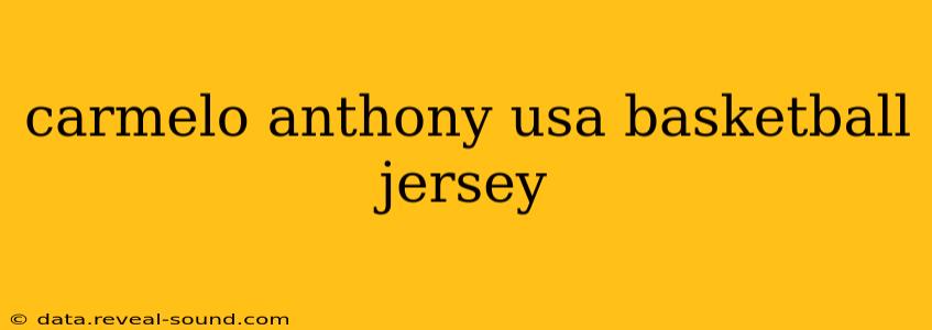 carmelo anthony usa basketball jersey