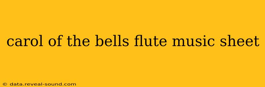 carol of the bells flute music sheet