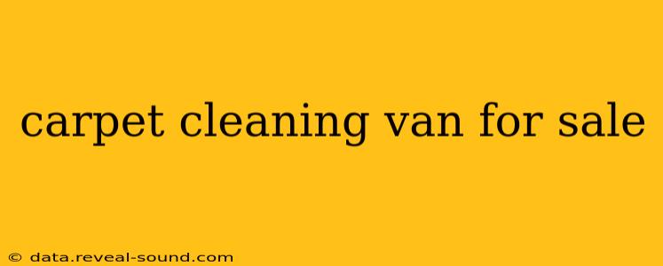 carpet cleaning van for sale