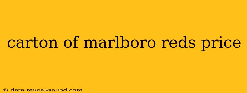 carton of marlboro reds price