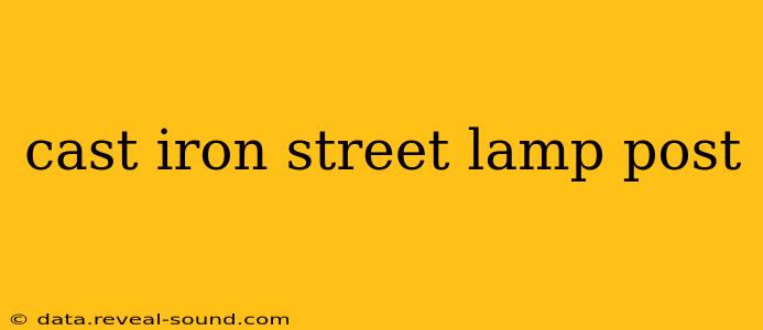 cast iron street lamp post