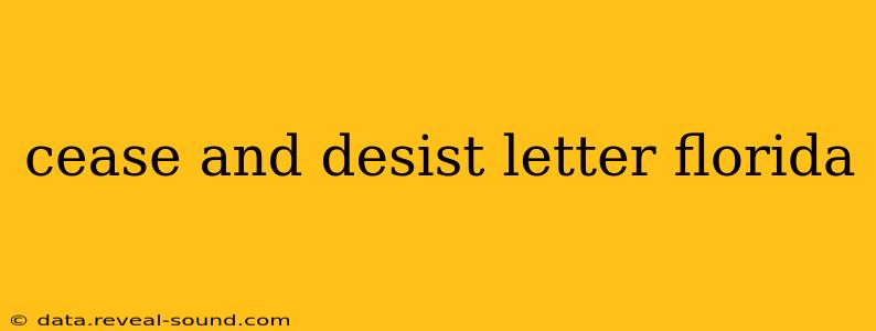 cease and desist letter florida