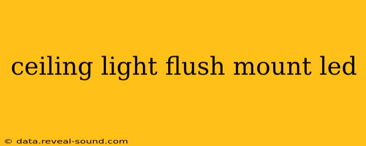 ceiling light flush mount led