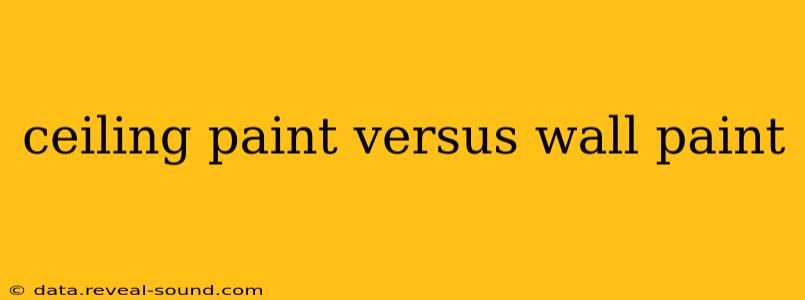 ceiling paint versus wall paint