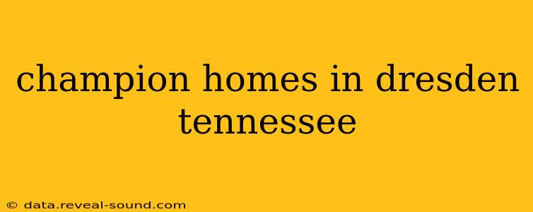 champion homes in dresden tennessee