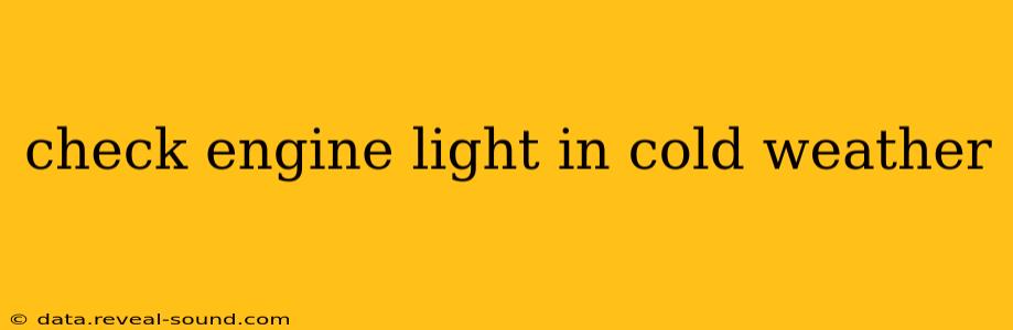 check engine light in cold weather