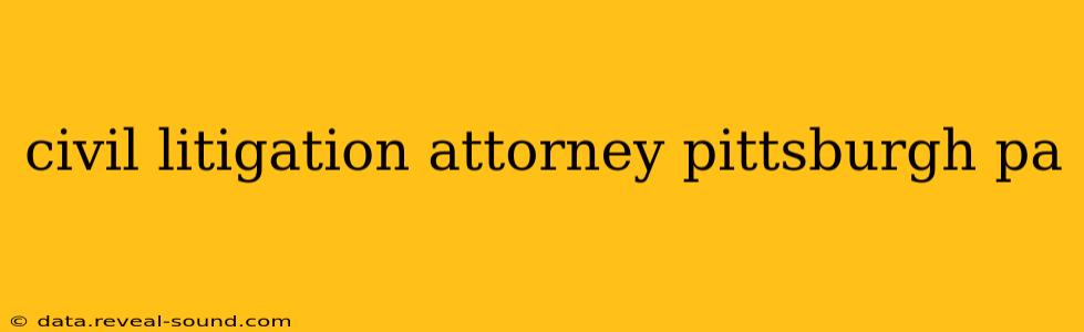 civil litigation attorney pittsburgh pa