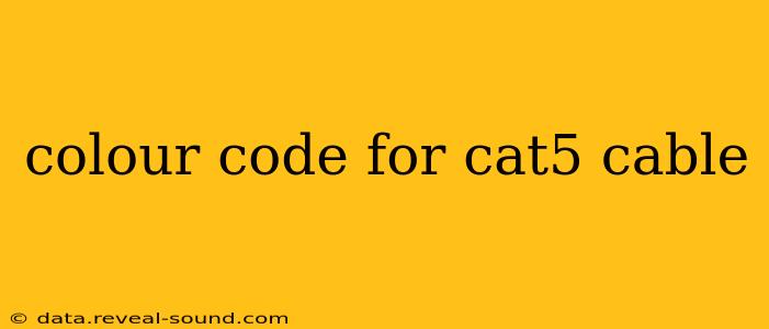 colour code for cat5 cable