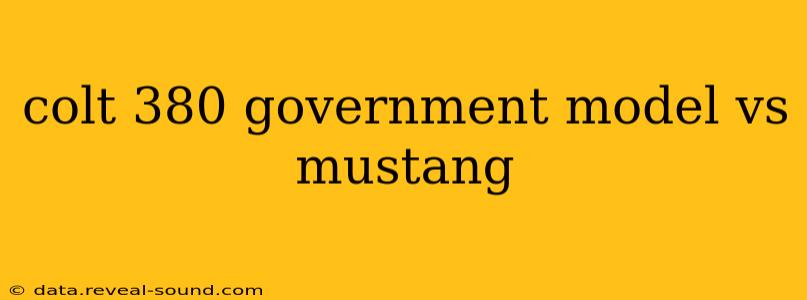 colt 380 government model vs mustang