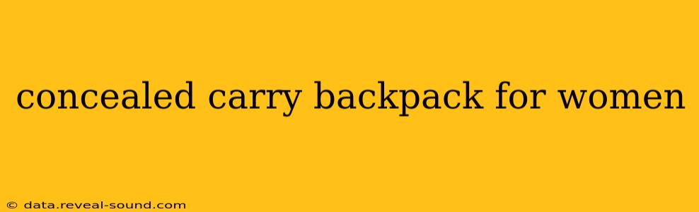 concealed carry backpack for women