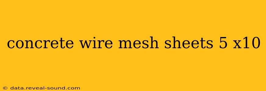 concrete wire mesh sheets 5 x10