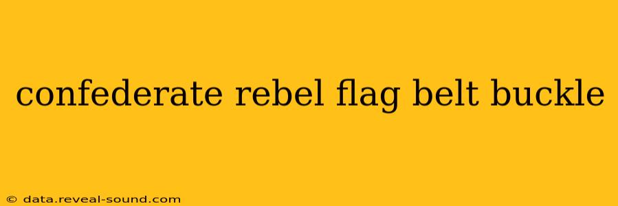 confederate rebel flag belt buckle