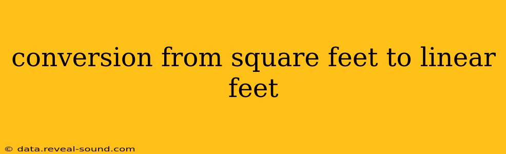 conversion from square feet to linear feet