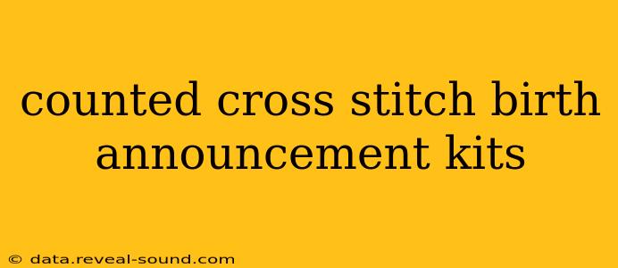 counted cross stitch birth announcement kits